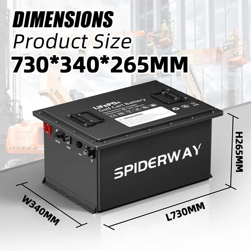 SpiderWay 48V 150Ah (7680Wh) Massive Capacity Lithium Marine Battery Kit