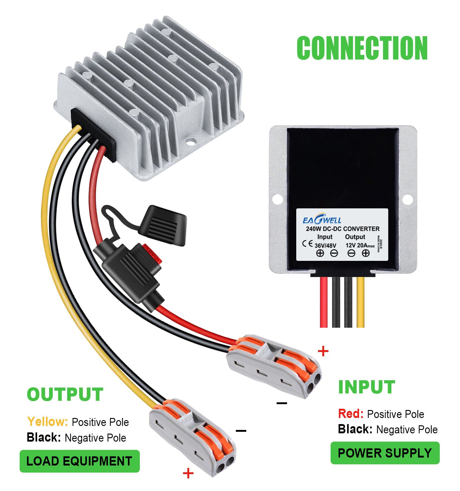 DC Converter 48V to 12V, 240W